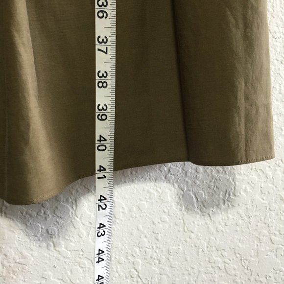 Rebecca Taylor NWT Womens 6 Knee Length Puff Sleeve Dress Dark Olive - Picture 13 of 15